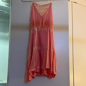 Ocean Drive Pink Lace High Low Dress